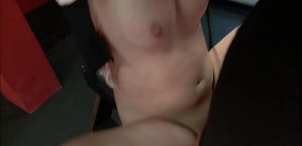  Bound blonde fucked and whipped